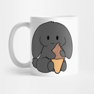 Black Bunny Chocolate Ice Cream Mug